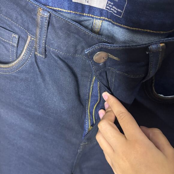 Velez Dark Wash No Distress Mom Jeans High Rise Women's Size 14 - Picture 10 of 12